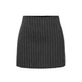 ONLY Damen ONLBRIE HW Short PINST Skirt TLR NOOS Rock, Dark Grey Melange/Stripes:White, 38