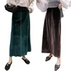 2024 Herbst und Winter Frauen lange Maxi Samt Skrits. Büro Dame Mode Frühling elegante Velours röcke plus Größe m-6XL Robe Femme