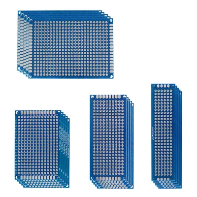 20 Teile/los doppelseitige PCB kit Bord Breadboard 2x8 3x7 4x6 5x7cm Universal PCB Experiment Blau Prototyp Leiterplatten Diy Image