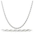 14K Gold Filled White 2MM Rope Chain 24 unisex