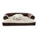 Dog Bed King Orthopedic Medium Brown Sofa Style Dog Pet Bed For Small and Medium Size Dogs. Ortho Foam Base Comfort.