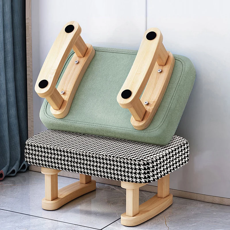 Kreative kleine Holz stuhl Haushalt Schuh Wickel hocker ins Sofa Wohnzimmer Fuß stütze Hocker Tee tisch Kinder Badezimmer Fuß Image