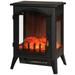 Electric Fireplace 750W / 1500W 23 Fireplace Heater with 2 Adjustable Heating Modes Freestanding Fire Places Electric Fireplace Heater with Auto-shut Off For Overheat Protection Black