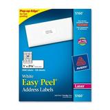 Avery Easy Peel Address Label - 1 Width X 2.62 Length - 3000 / Box - Rectangle - 30/sheet - Laser - White (5160)