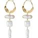 Statement Pearl Dangle Earring - Luxury Chandelier Gold and Pearl Hoop Jewelry