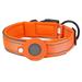 Reflective heavy duty Dog collar - 1.25 inches wide - Extra large large or medium Orange L