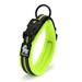 Reflective mesh cloth padded dog collar adjustable nylon outdoor adventure pet collar Green XXS