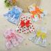 PRUMYA 5 Pieces Cute Dog skirt Summer PET Puppy Clothes Soft and Comfortable PET Dog Dresses with Bow Knot for Small Pets