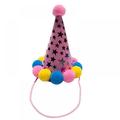 Angmile Pet Cone Paper Hat and Dog Birthday Crown Hat Pet Party Hat Adjustable Colorful Cap Suitable for Cat and Dog Birthday Party Various Festivals Puppy Party Accessories