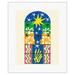 Christmas Eve - Maquette Design for Stain-Glass Window - From an Original Cut-Out Artwork by Henri Matisse c.1952 - Fine Art Rolled Canvas Print 11in x 14in