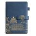 Slim Portfolio Folio Organizer Holder for Letter Legal Note Pads Notebooks for Men Women Refillable Business Leather Notebooks blue