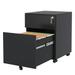 2 Drawer Vertical File Cabinet Mobile Filling Cabinet with Lock Wheels for Legal/Letter Files/A4 Size Office Storage File Cabinet for School Office Living Room