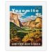 Yosemite - United Air Lines - Yosemite Falls and Yosemite National Park - Vintage Airline Travel Poster by Joseph FehÃ©r c.1945 - Fine Art Rolled Canvas Print 16in x 20in