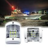 Navigation Light Compact Multifunction White LED Seawater Corrosion Transparent Lampshade Yacht Boat Accessories for Boat Bow Stern Mast or Paddles Pontoon Motorboat Bike Tail Light