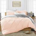 Full/Queen Size Egyptian Cotton 1000 Thread Count Duvet Cover Reversible Ultra Soft & Breathable 3 Piece Luxury Soft Wrinkle Free Cooling Sheet (1 Duvet Cover with 2 Pillowcases Peach)