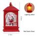 Christmas Candle Lantern Flat Wind Lantern Candlestick Lamp Old Man Snowman Elk Night Light Xmas Hanging Pendant