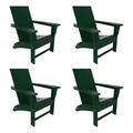 Palms Modern Folding Poly Adirondack Chair (Set of 4)