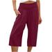 High Waisted Dress Pants for Women Wide Leg Trousers for Women High Waisted Linen Beach Pants Cotton Linen Palazzo Lounge Pant Loose Fit Joggers Pocket Womens Plus Size Pants