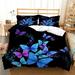Modern Duvet Cover Set 3D Butterfly Painting Bed Cover Set with Pillowcase Home Textiles Full (80 x90 )