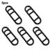 5Pcs 10Pcs Bike Bicycle Cycling Silicone Elastic Strap Bandage Light Lamp Mount (Black 5pcs)