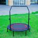 40 Foldable Trampoline Mini Rebounder Trampoline with Adjustable Handle Exercise Trampoline for Indoor Garden Workout Cardio Parent-Child Twins Trampoline Max Load 300lbs Black