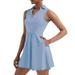 SZXZYGS Winter Dresses for Women 2024 Women s Tennis Skirt with Built In Shorts Dress with 4 Pockets and Sleeveless Exercise.