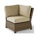 Maykoosh Renaissance Refinement Outdoor Wicker Sectional Corner Chair Sangria/Weathered Brown