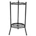 2 Tier Plant Stand Indoor Tall Corner Tiered Round Plant Stand for Indoor Multiple Plants Metal Flower Pot Stands Outdoor Holders Plant Shelf for Balcony Living Room Garden Patio (Black)