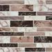 10pcs 15x15cm Brown Imitation Marble Embossed Mosaic Pattern Peeling And Pasting Splash-Proof Tiles Self-Adhesive Tiles Waterproof Kitchen And Bathroom