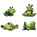 Dining Table Centerpieces Ceramic Decor Chaste Frog Yoga Figurines Couples Ornament Outdoor Pond Decoration Ornaments Lovers Office 4 Pcs