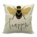 Love Satin Pillowcase Covers Pillows Cases Pack of 4 Cute Bee Cushion Case Pillow Case Cushion Cover Home Decor Comfortable Bee Insect Pillow Cover