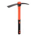 Pick Mattock Hoe 15 inch Steel Forged Weeding Pick Axe with Red Fiberglass Handle Garden Pick Axe Hand Tool
