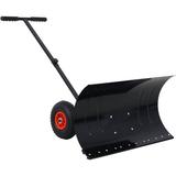 Snow Removal Tool with Wheels - Cushioned Adjustable Handle - 29 Blade - Black Color - Smooth Snow Clearing - Safe and Easy Operation