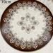 Round Tablecloth Lace Floral Table Cover Dustproof Home Festival Table Cloth