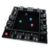 Pacific Shore Games 4 Player Shut The Box Dice Game - Black Stained Wood - 12 In.