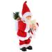 Musical Santa Clause Toy Gift Christmas Favors Kids Playset Standing Moving Figure Electric Plastic Cloth Child