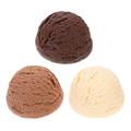 Cake Toy Coffee Bar Decorations Simulation Ice Cream Small Figurine Balls Food Artificial Desserts 3 Pcs