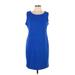 Ronni Nicole Casual Dress - Sheath: Blue Dresses - Women's Size 12 Petite