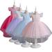 Godderr Kids Girls Dress Flower Princess Dress 4-12Y Vintage Party Wedding Bridesmaid Ball Gown Prom Dresses Princess Performance Dress Bridesmaid Dress