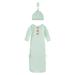 Wiueurtly Baby Boy Outfits 6-9 Months Baby Boys Girls Hat Set Soft Bamboos Viscose Sleeper Baby Sleep Gown With Mittens