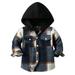 Baywell Toddler Kids Boys Girls Hooded Plaid Shirt Button Baby Red Plaid Shirt Plaid Shirt Hooded Clothes Blue 3M-8T