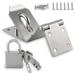 4 Inch Door Lock Latch Padlock Hasp Set 90 Degree Latch Lock with Screws