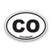 Colorado Euro Oval Sticker Decal - Self Adhesive Vinyl - Weatherproof - Made in USA - co