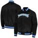 Men's Mitchell & Ness Black Minnesota Timberwolves Hardwood Classics Throwback Wordmark Raglan Full-Snap Jacket