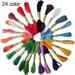 Leadrop 24/50/100Pcs Embroidery Thread Cross Stitch Cotton DIY Floss Skeins Sewing Tools