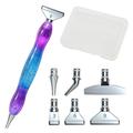 Diamond Painting Pens Kit Stainless Steel Tips for Diamond Painting Accessories with 6 Clay Diamond Art Pens Diamond Painting Tools for DIY Craft Starry purple