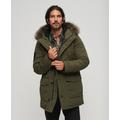 Superdry Men's Everest Faux Fur Hooded Parka Coat Green / Surplus Goods Olive - Size: Xxxl