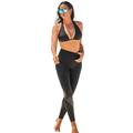 Plus Size Women's Liquid Motion Spliced Legging by Swimsuits For All in Black (Size 16)