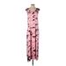 Chaser Casual Dress - Maxi: Pink Tie-dye Dresses - Women's Size Small