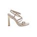 Sam Edelman Heels: Ivory Solid Shoes - Women's Size 7 - Open Toe